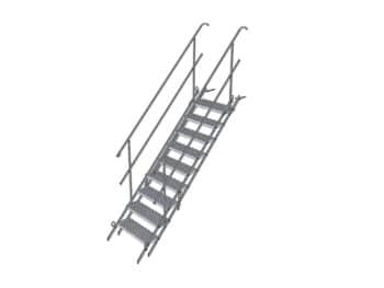 Escalier de chantier à inclinaison réglable