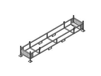 Panier de stockage grillagé pour lisses