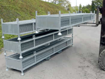 Panier de stockage grillagé pour lisses