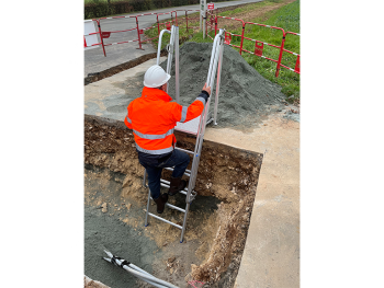 Échelle d'accès pour fond de fouille démonstration