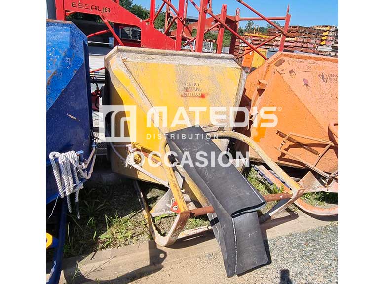 Benne à béton Secatol® à tuyau couchée 1500 L